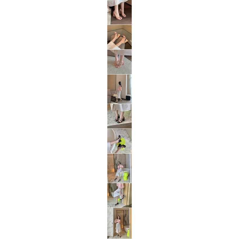 Giày Cao Gót Mũi Tròn Bằng Da 4.13 Inch Size 35-41 Thời Trang Cho Nữ