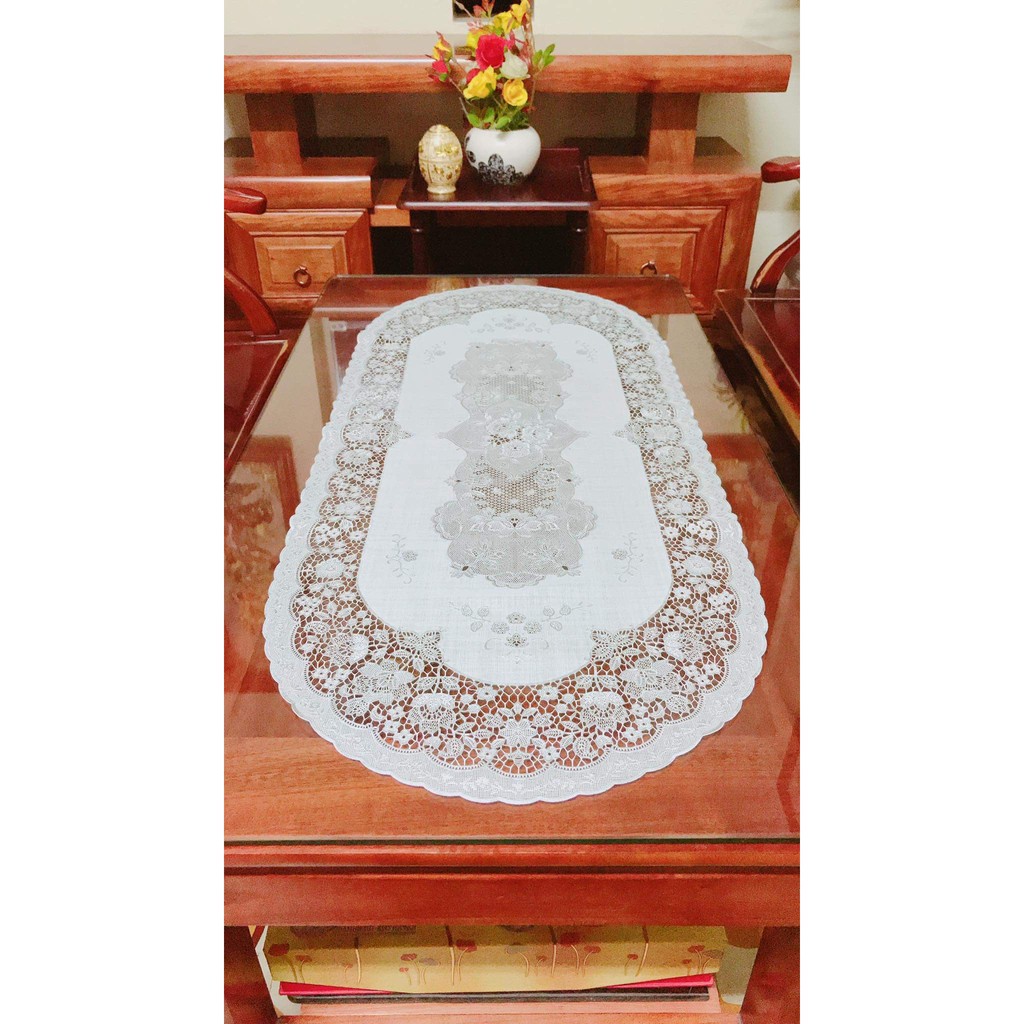 [SIÊU RẺ] Khăn trải bàn Ren Hoa Nhật 40x92cm - HÀNG ĐẸP