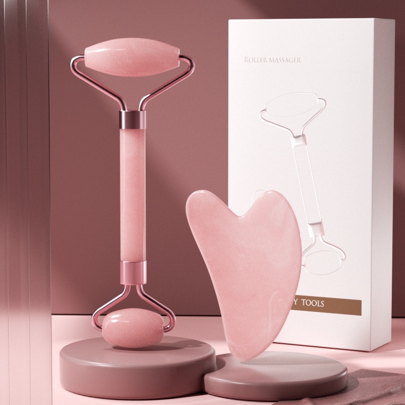 Set Cây Lăn Và Thanh Cạo Salorie LIG Mát Xa Da Mặt Chống Nếp Nhăn
