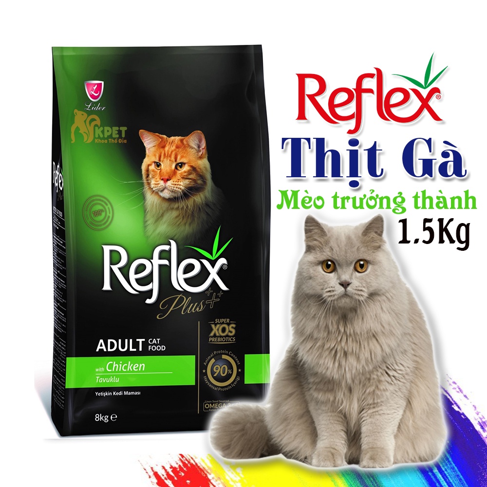 Hạt mèo Reflex Plus 1.5kg - Thức ăn mèo cao cấp nhập Thổ Nhỉ Kì