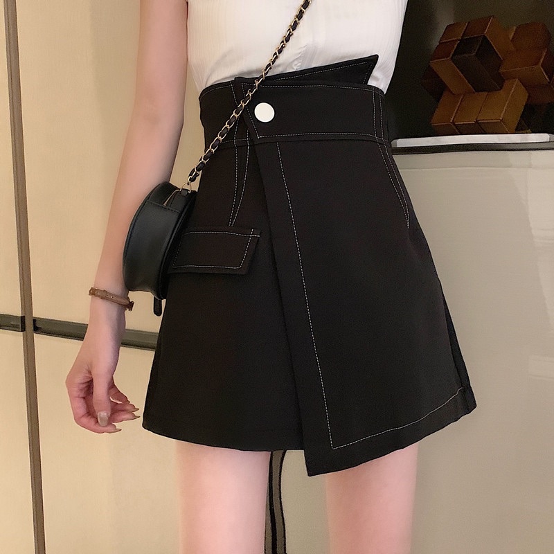 Quần giả váy chỉ nổi - Dáng chữ A kiểu bassic
