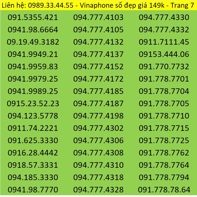 Sim số Vinaphone giá rẻ