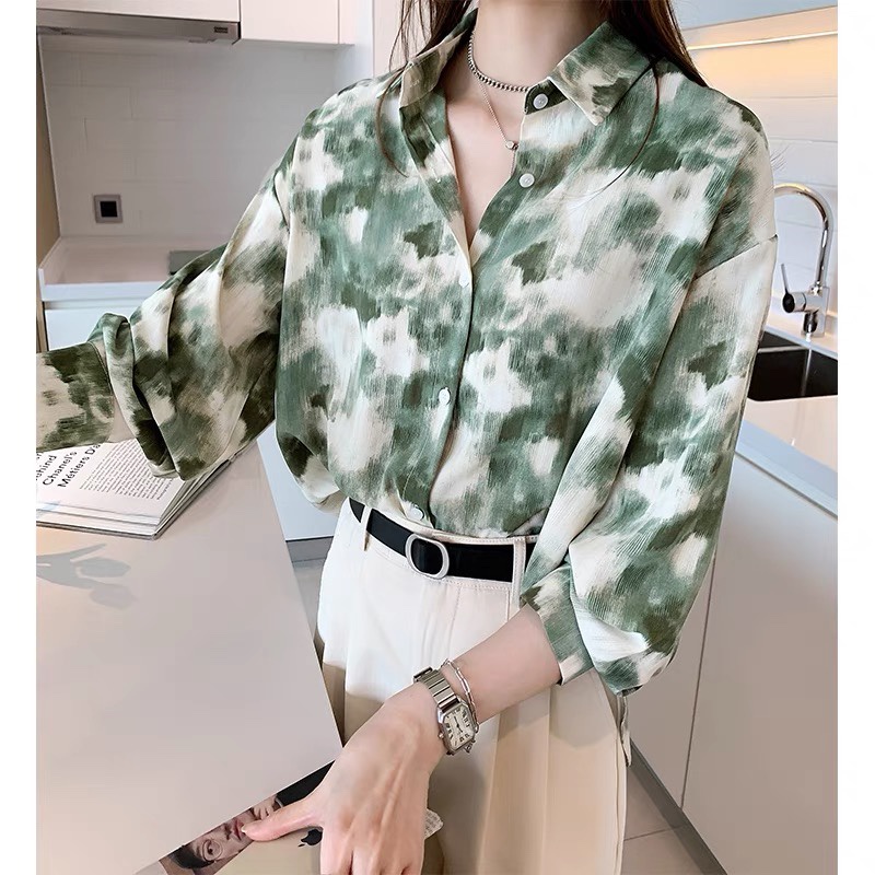 Áo Sơ Mi Dài Tay Dáng Rộng Thiết Kế Mới Đơn Giản Thời Trang Dành Cho Nữ