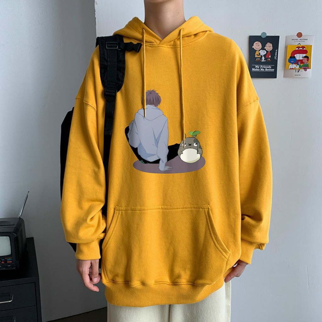 Áo hoodie dáng rộng phong cách Hàn Quốc trẻ trung cho cặp đôi