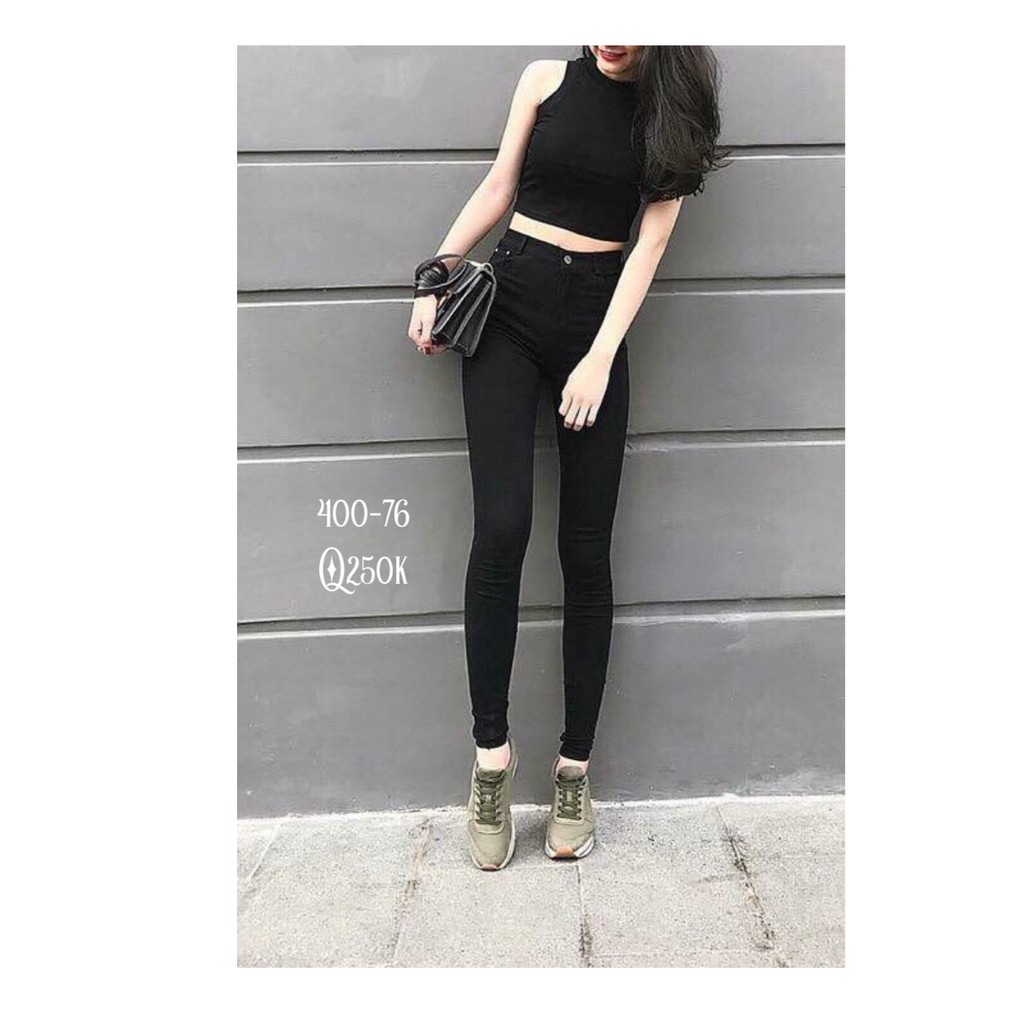 QUẦN JEAN NỮ ĐEN TRƠN LƯNG CAO SIÊU TÔN GIÁNG ( CÓ SIZE ĐẠI 26-33. ) !
