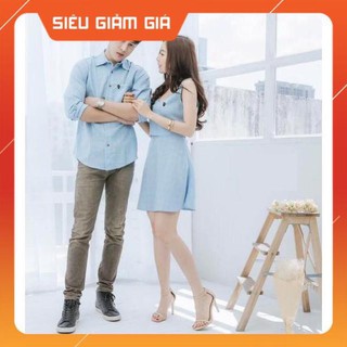 Đồ đôi - áo đôi - đồ đôi nam nữ xanh nước biển - e85 - lovicouple - có feedback