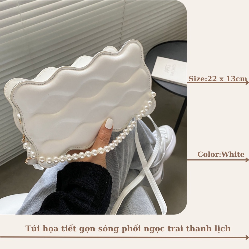 họa tiết gợn sóng đi tiệc, đi chơi phong cách sang trọng UO_Bags
