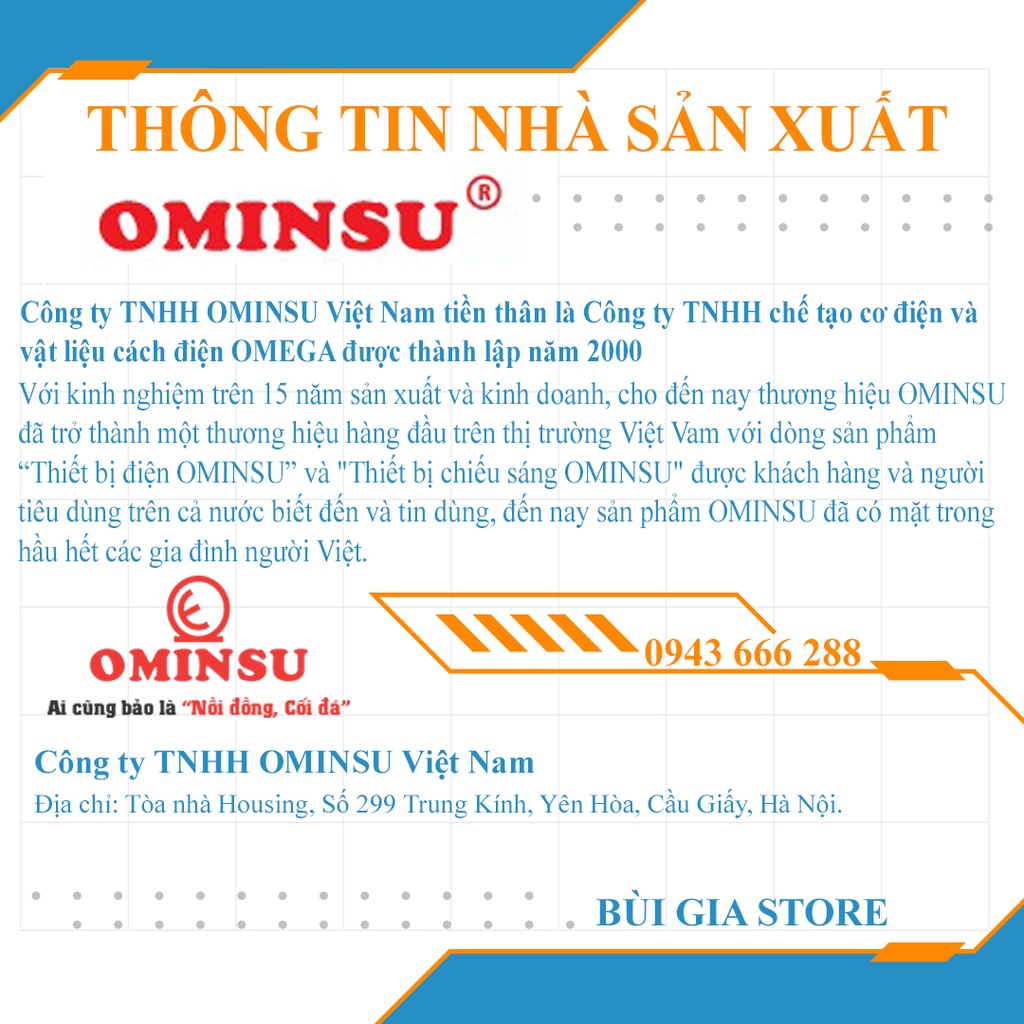 Bảng điện Ominsu B3 (2 ổ cắm 1 công tắc)