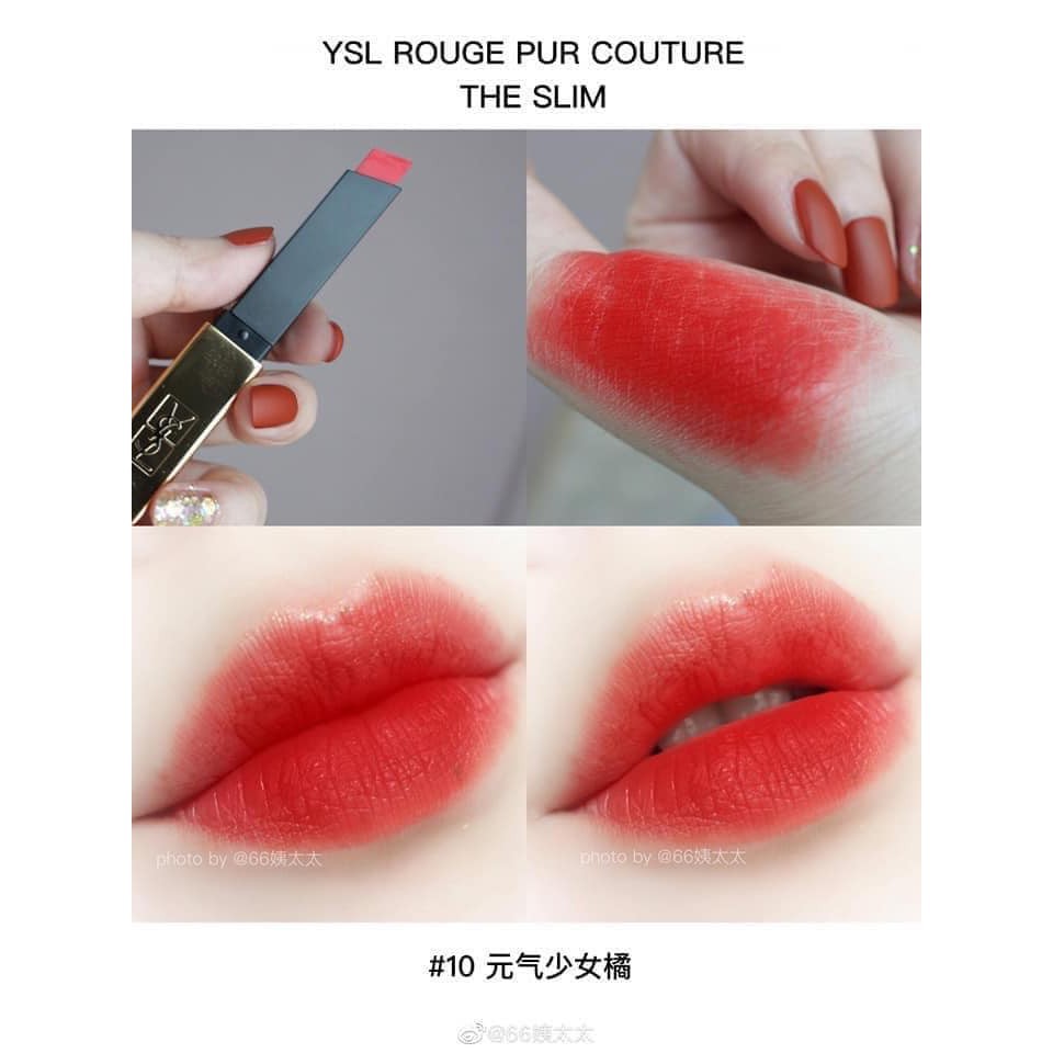 Đỏ Cam - Son YSL The Slim 10 Corail Antinomique