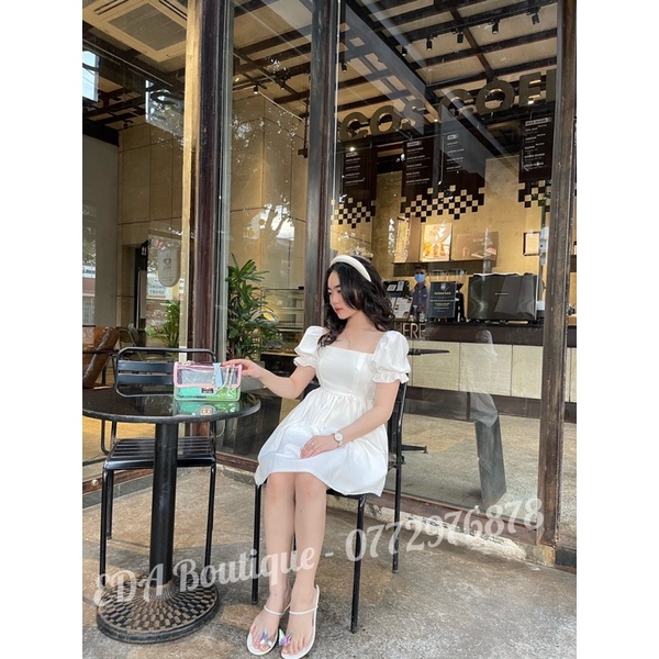 🌈Đầm Thiết KẾ Trắng Tươi , Đầm nữ Kaki mát Cột Nơ Lưng Siêu Xinh | BigBuy360 - bigbuy360.vn