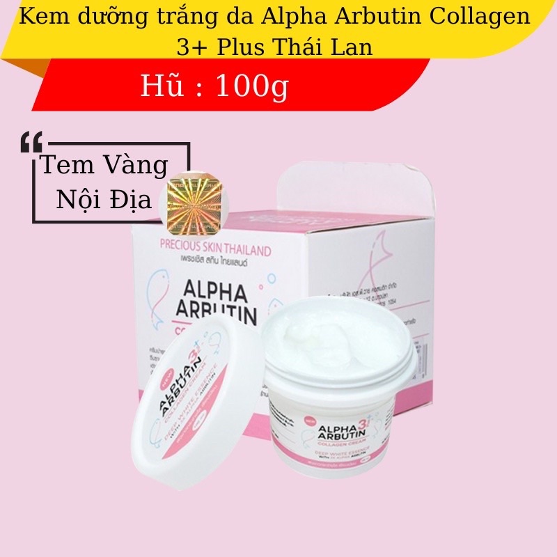 Kem Dưỡng Kích Trắng Body Alpha Arbutin Collagen Cream 3+ Plus - Hàng Thái