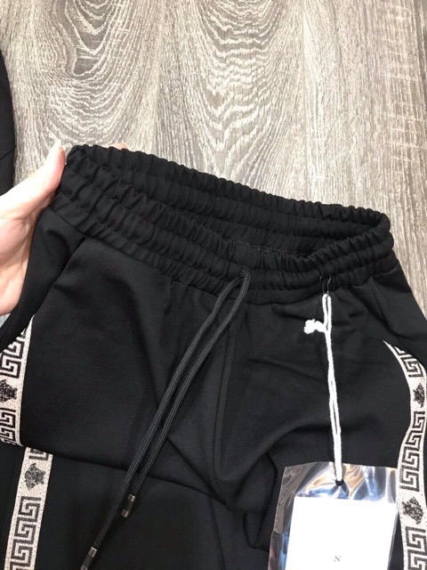 Quần Jogger Thể Thao Nữ Thu Đông 2021 Sọc Kẻ To 2 Bên Hàng Quảng Châu, Chất Umi Co Giãn 4 Chiều, Dày Dặn