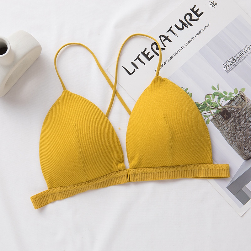 Áo lót nữ, Áo ngực bra gân tăm cài trước không gọng gợi cảm - BRA 5027