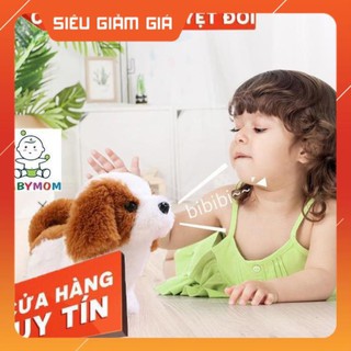 FREE SHIP Đồ chơi chó bông con chạy pin biết đi, biết kêu, vẫy đuôi xinh