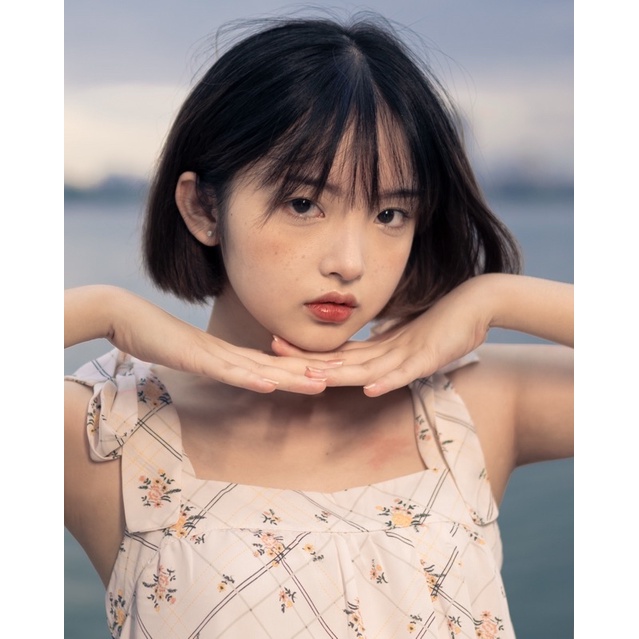 Váy baby doll trắng hoa nhí xoè nữ tính vải mềm mịn