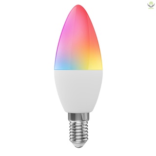 1 Bóng Đèn Led Rgb + W + C 5w E12 Điều Khiển Bằng Giọng Nói Thông Minh Tương Thích Với Alexa Google Home