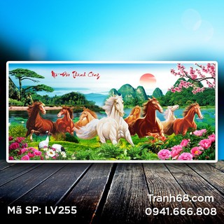 Tranh đính đá  Mã Đáo Thành Công LV255 kích thước 160*84cm.