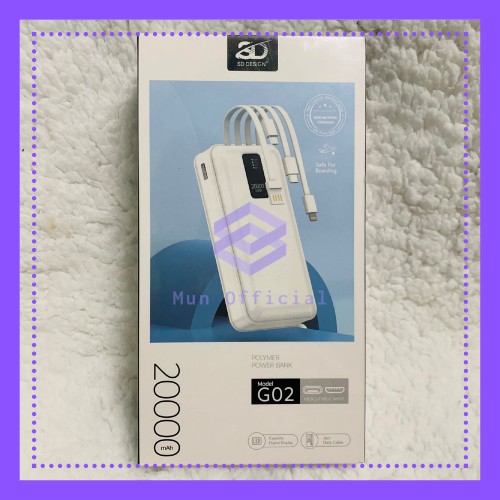 [Mã 155ELSALE giảm 7% đơn 300K] ⚡Sạc dự phòng chính hãng SD 20000mAh hỗ trợ sạc nhanh QC 2.0 Bảo hành 18 Tháng