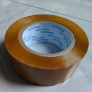 Băng keo 200 yard, vàng đục 340g/cuộn dày chất lượng, băng dán thùng carton