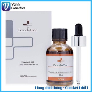 Serum GoodnDoc Vitamin C Dưỡng Trắng Sáng Da, Giảm Thâm Nám, Chống Lão Hóa 30ml