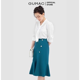 Chân váy xòe phối nút VB3225 GUMAC