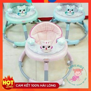 Xe tròn tập đi cho bé hình mèo, có đồ chơi và an toàn cho bé khi tập đi. dnh18