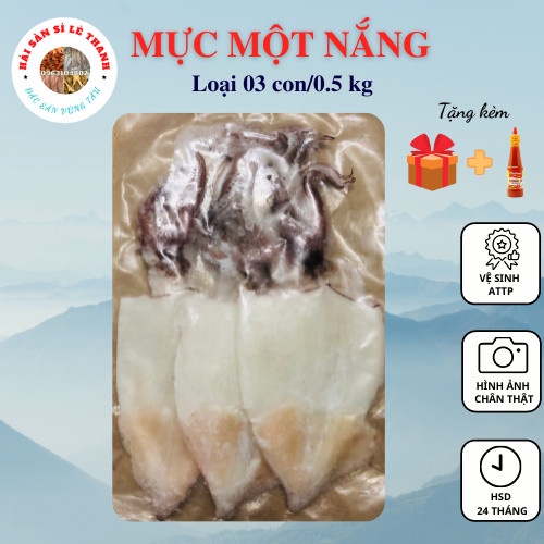 Mực một nắng loại 6 con 1 kg Hàng chuẩn to chất lượng đảm bảo