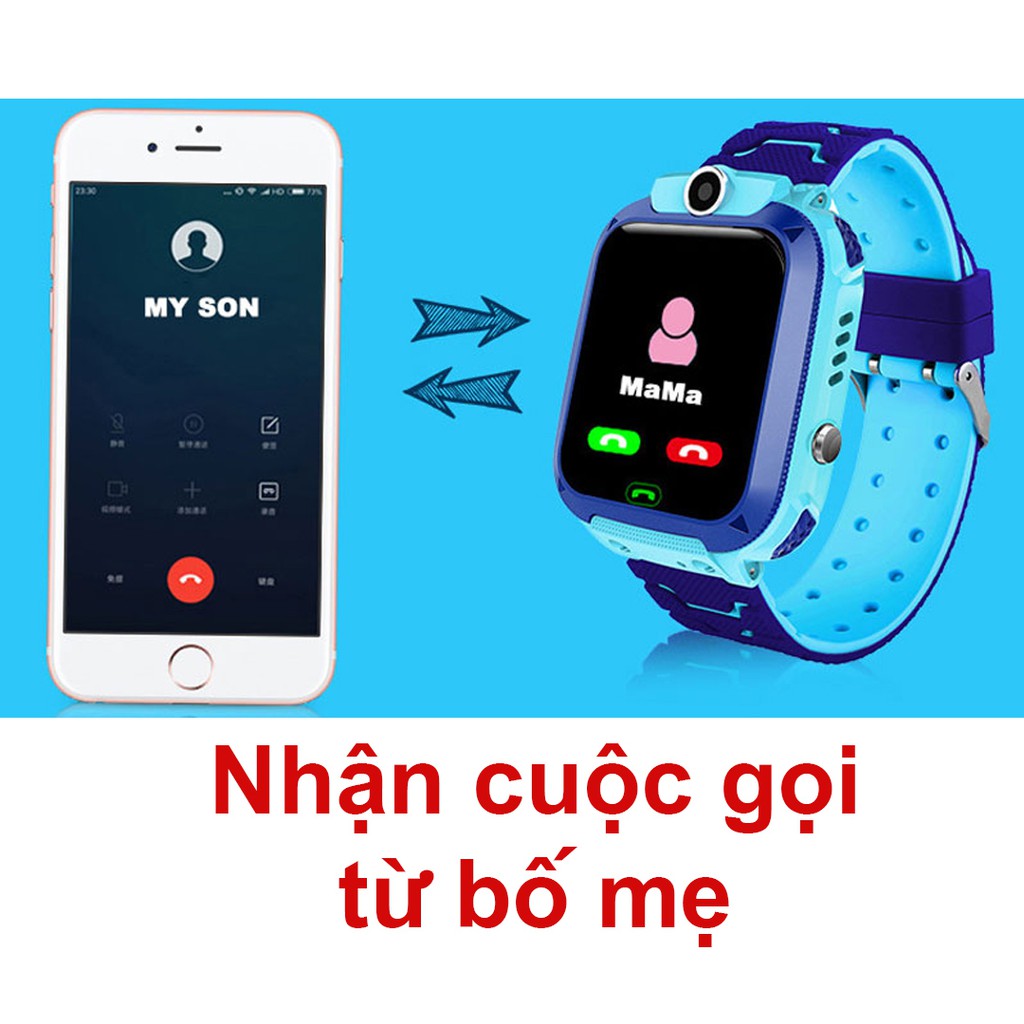 Đồng hồ thông minh định vị trẻ em Q20, định vị GPS, lắp được sim, chống nước, có tiếng Việt