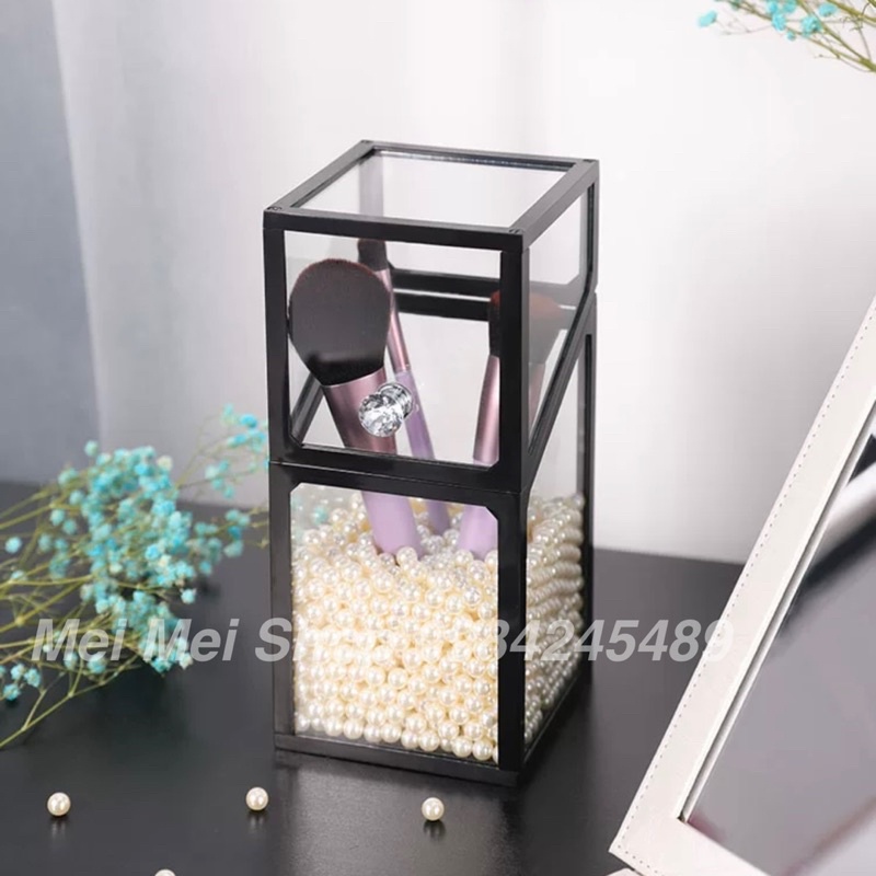 Kệ Tủ Đựng Mỹ Phẩm Thuỷ Tinh Black Phong Cách Hiện Đại