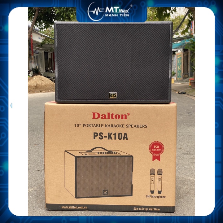 MT MAX Loa kéo bluetooth mini du lịch xách tay Dalton PS - K10A Hàng Chính Hãng công suất 300w tặng kèm 2 micro không dâ