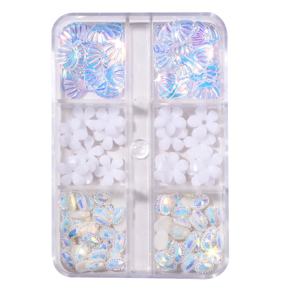 1 Hộp Phụ Kiện Trang Trí Móng Nghệ Thuật Tạo Hiệu Ứng 3D Màu Sắc Sống Động