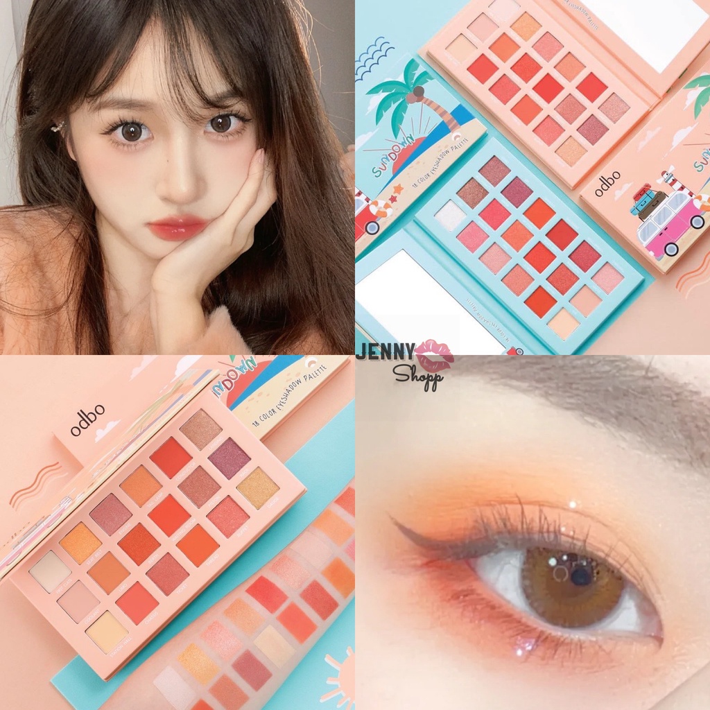 Bảng Phấn Mắt 18 Ô Odbo Sundown 18 Color Eyeshadow Palette