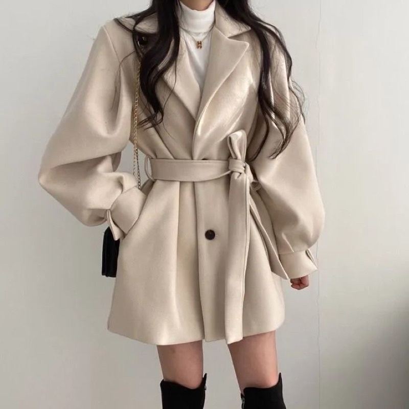 Áo khoác dạ Blazer thắt eo form đẹp