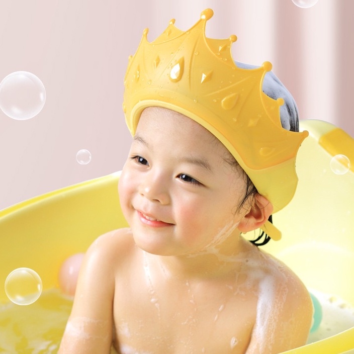 Mũ gội đầu chắn nước, nón tắm có thể điều chỉnh vòng đầu, chất liệu PP + TPE cao cấp