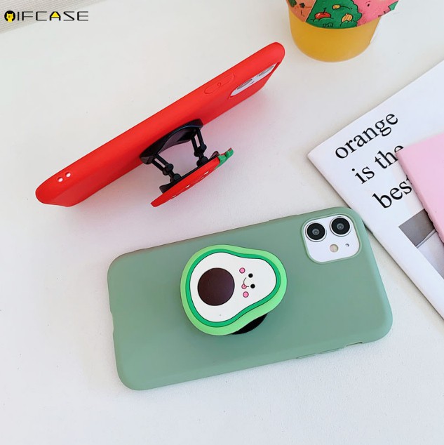 Ốp Điện Thoại Mềm Có Giá Đỡ Hình Trái Cây Cho OPPO A96 A76 A36 4G A16K K9 Pro