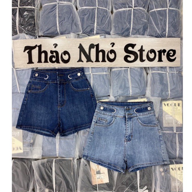 quần short jean lưng cao (hình chụp thật)