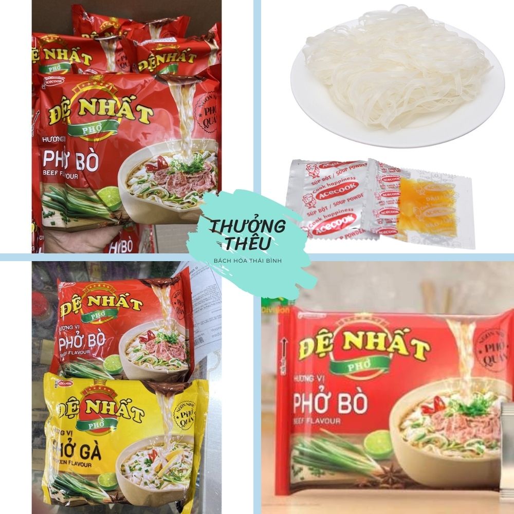 5 gói phở ăn liền hương vị bò/ gà Đệ Nhất x 65g