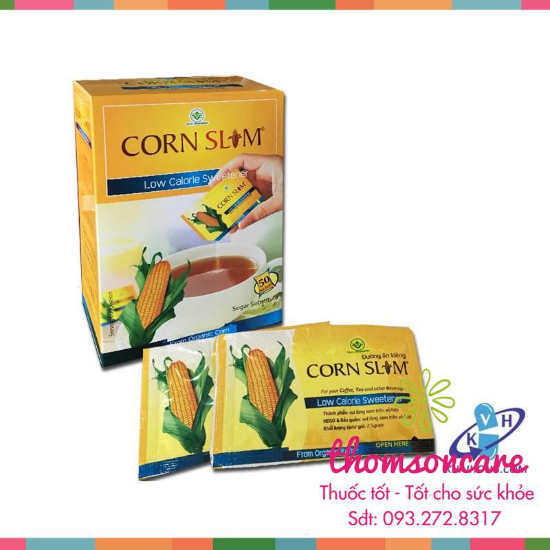 Đường ăn kiêng Cornslim làm từ đường bắp Corn Slim, từ ngô, thấp calo cho người tiểu đường, giảm cân
