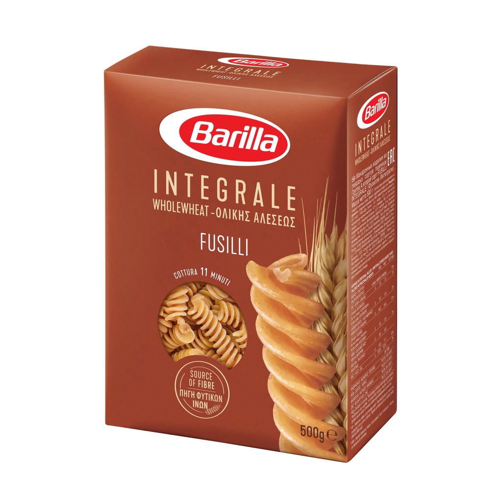 Mì Ý Barilla nguyên cám các dạng (xoắn ngắn Fusilli) 500g