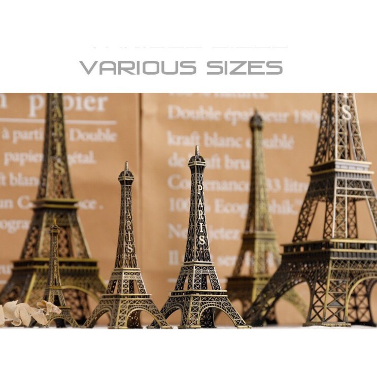 Mô hình Tháp Eiffel bằng Thép Không Gỉ size 25cm - Trang trí phong cách Bắc âu