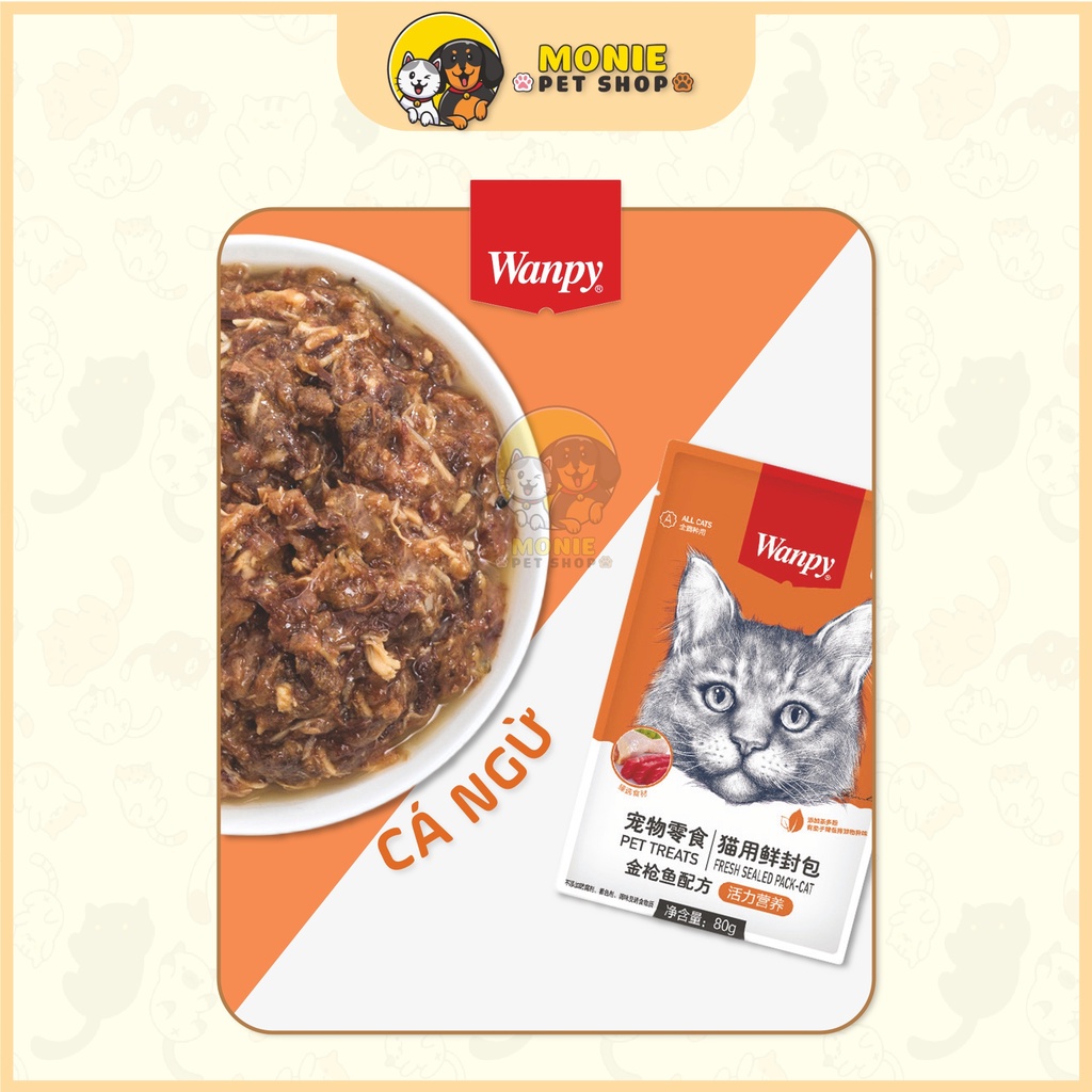 [Hoả tốc] 7 Gói Pate Wanpy 80g mix 7 vị cho mèo