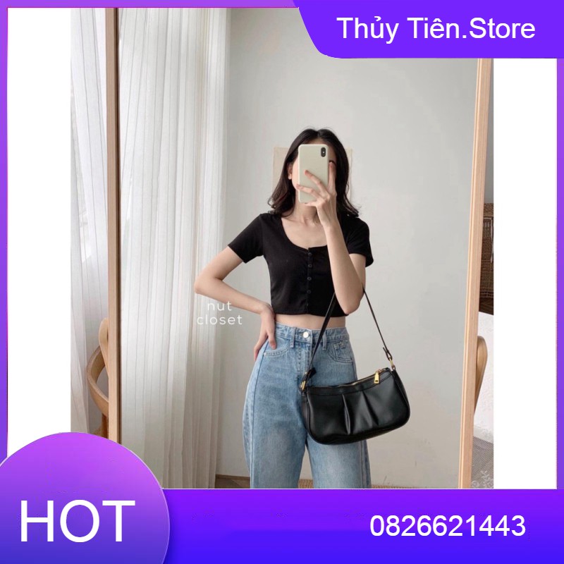 ÁO CROPTOP LEN TĂM CÚC DỌC 6 MÀU LOẠI MỚI - CROPTOP CÚC NGỰC TÍM XANH MINT HOT - mẫu mới 💎 👗💝