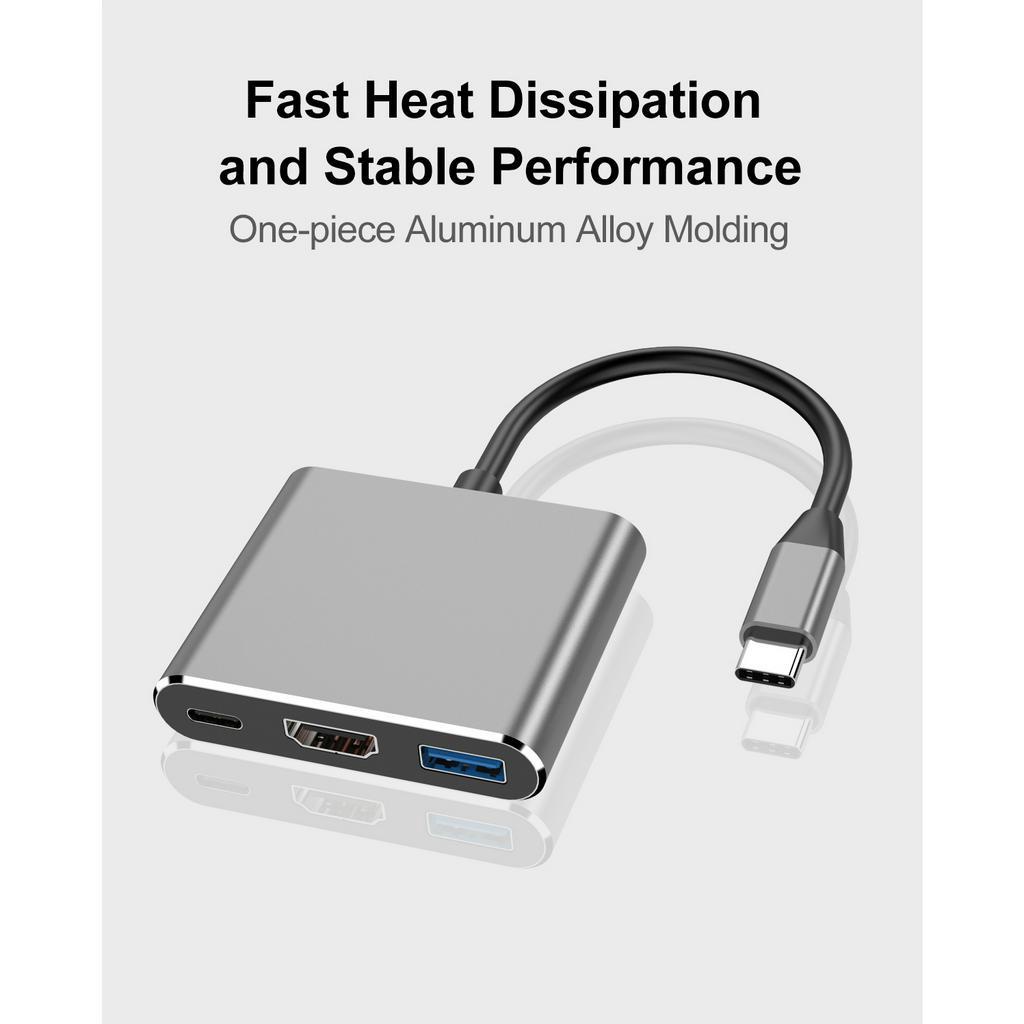 Đế Sạc Chuyển Đổi 3 Trong 1 Từ Type-c Sang hdmi