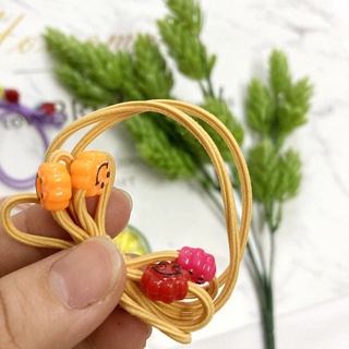 Dây cột tóc thun đôi màu hình mặt cười - day 10