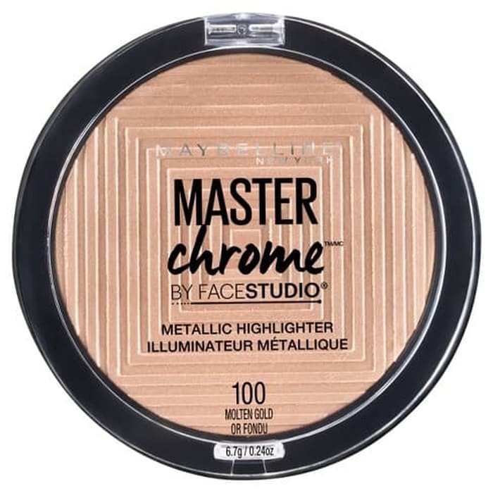 (hàng Mới Về) Phấn Bắt Sáng Maybelline Master Màu Kim Loại Chrome