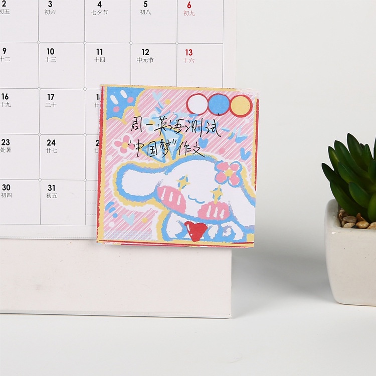 Giấy Ghi Chú Họa Tiết Hoạt Hình Graffiti Sanrio Cinnamon Dog Dễ Thương Có Thể Xé Ra Tiện Lợi