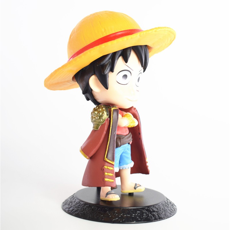 Mô hình Figure Luffy - One Piece dễ thương kèm áo choàng cao 15cm