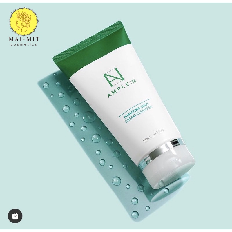Sữa rửa mặt Ample:n Purifying Shot Cream 150ml kiềm dầu làm sạch sâu và sáng da