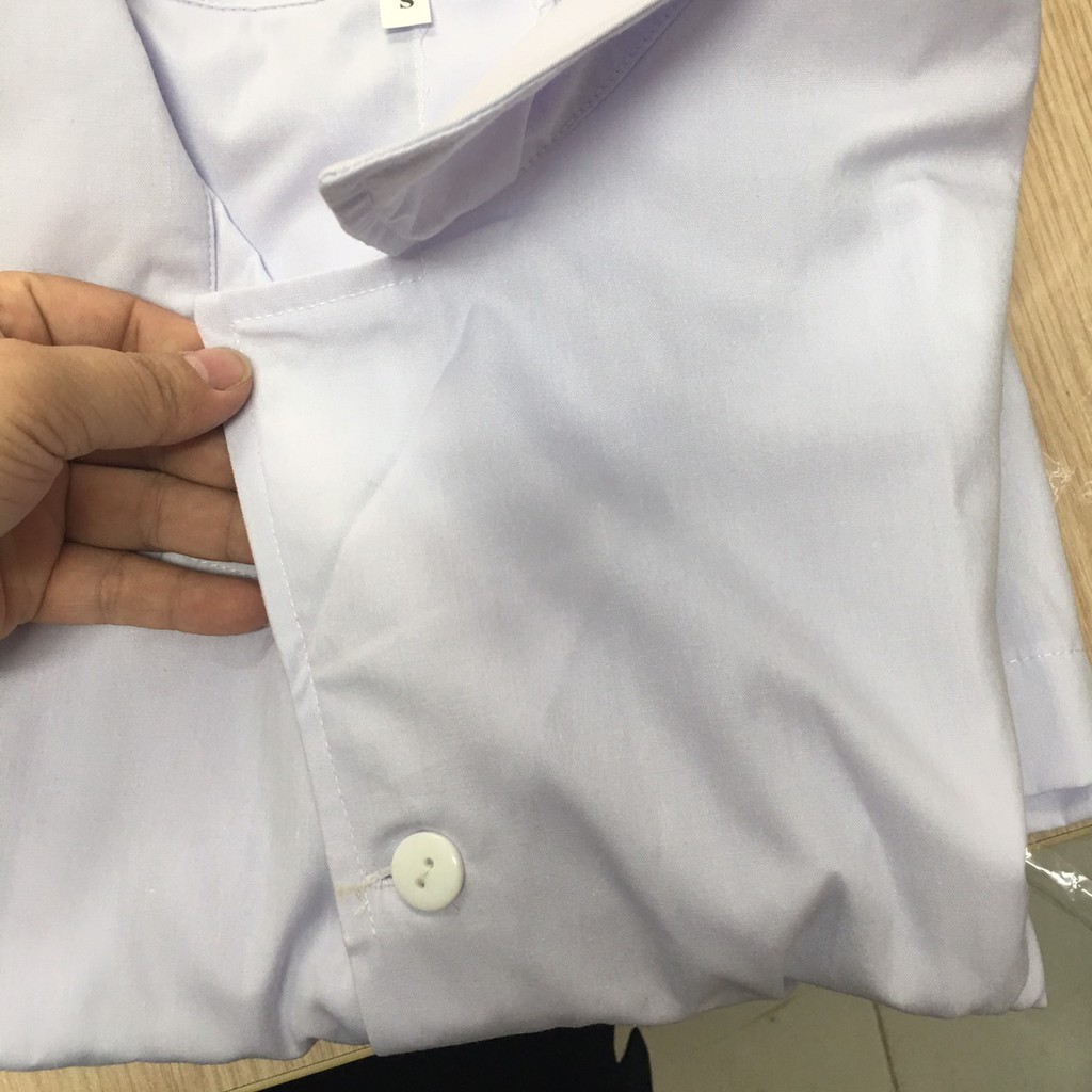 Áo blu trắng vải cotton đẹp hàng may sẵn, đủ size