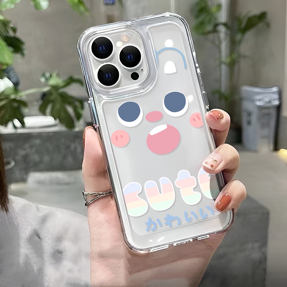 Ốp Điện Thoại Trong Suốt Hình Mặt Cười Cho iphone 14 Pro Max Plus 13 11 12 7Plus X XR XS Max 7 8 SE 2020